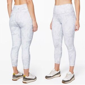 Lululemon Athletica White Patterned Leggings